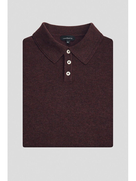 Lancerto Lancerto Polo Nils PO073125000054 Bordowy Regular Fit