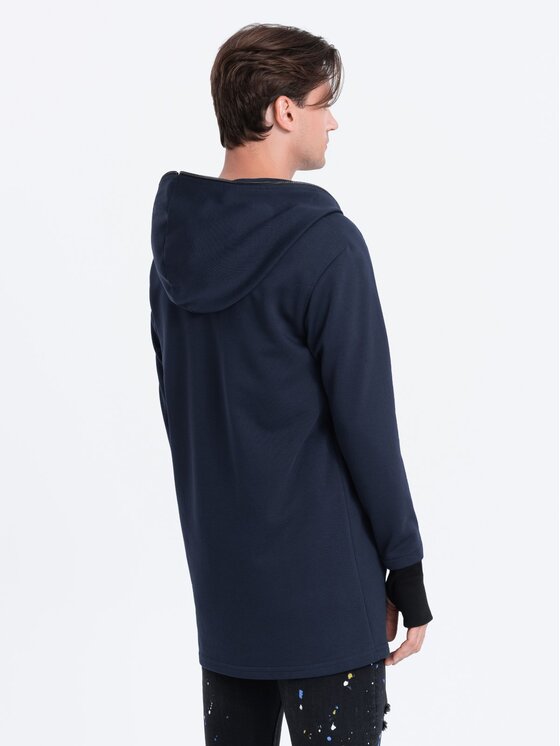 Ombre Ombre Mikina B1369 Tmavomodrá Modern Fit