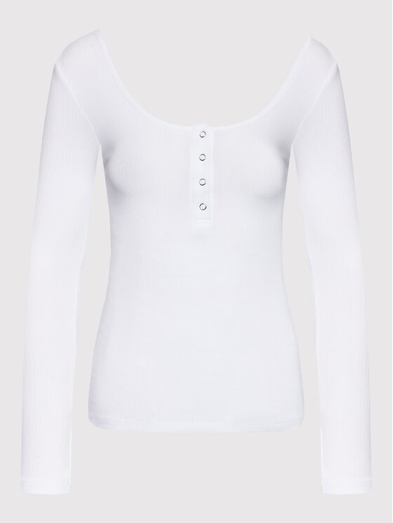 Pieces Pieces Halenka Kitte 17101437 Bílá Slim Fit