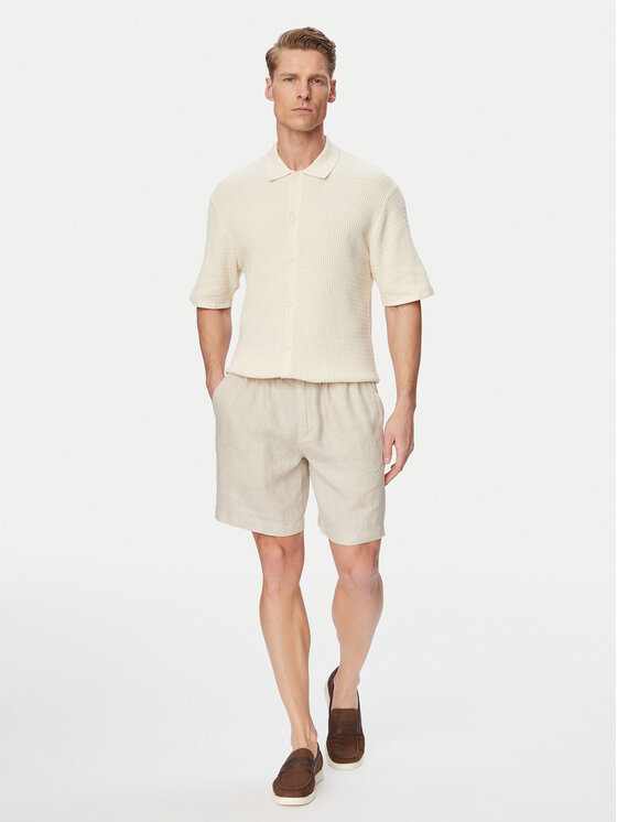 Jack & Jones Jack & Jones Pantaloncini di tessuto Bill 12253134 Beige Wide Leg