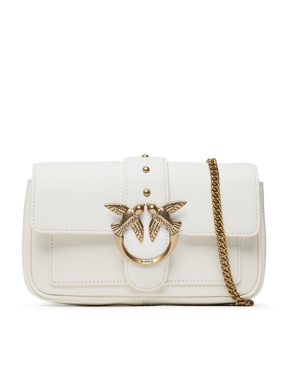 Geantă PINKO Love One Pocket C PE 23 PLTT 100061 A0F1 Alb