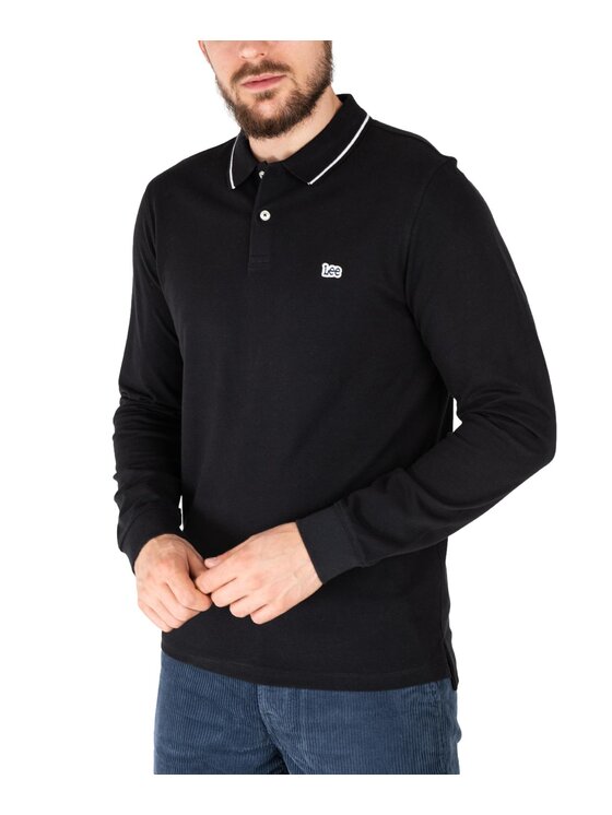 Lee Lee Polo 112322786 Czarny Regular Fit