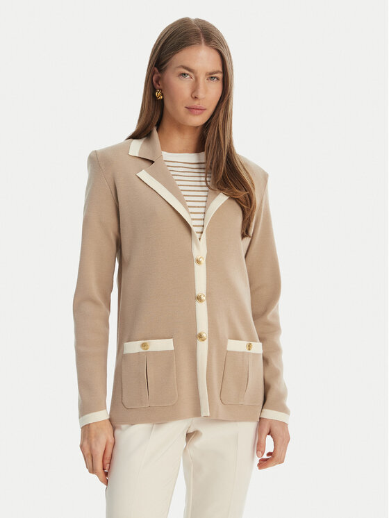 Luisa Spagnoli Cardigan Meridien 100357 Bej Regular Fit