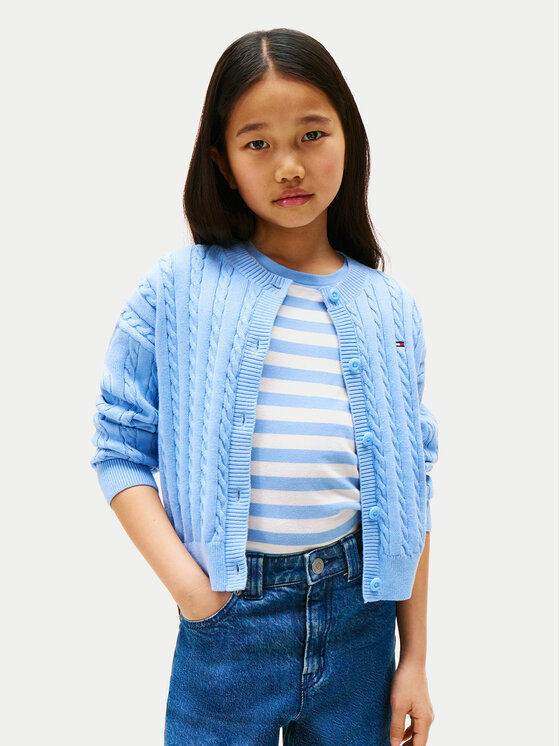 Tommy Hilfiger Tommy Hilfiger Кардиган KG0KG08546 Светлосиньо Regular Fit
