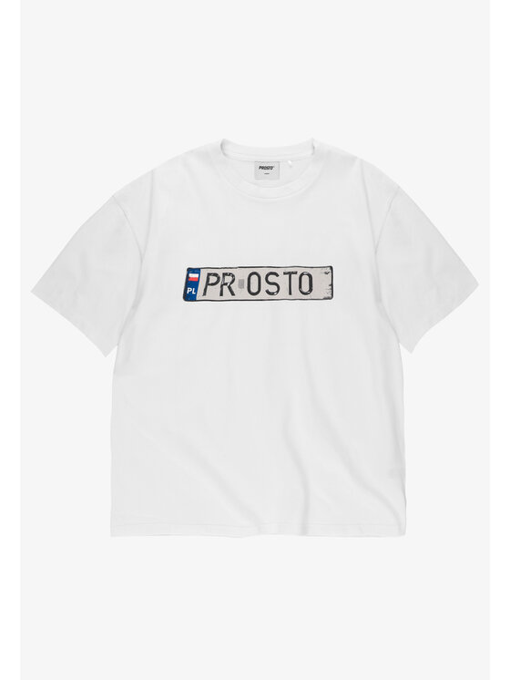 PROSTO. PROSTO. T-Shirt Plates Biały Oversize