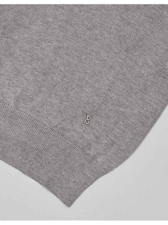 Borgio Borgio Sweter gabicce Szary Slim Fit