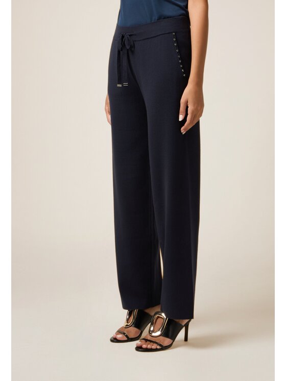 Oltre Oltre Pantaloni di tessuto P663J002321N034 Blu Baggy Fit