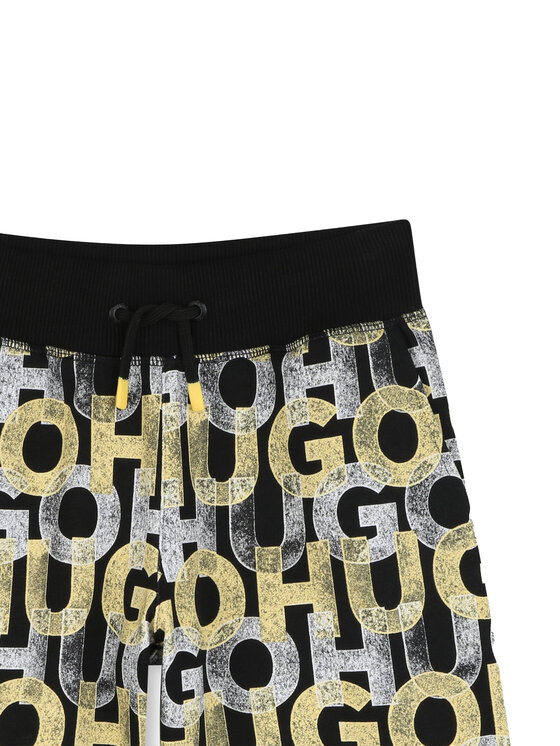 HUGO HUGO Szorty sportowe G00368 S Czarny Regular Fit