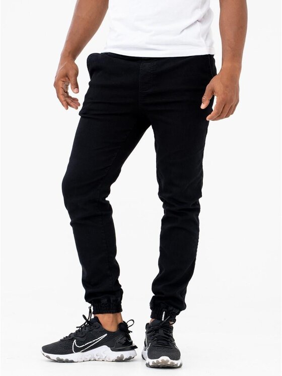 Jigga Wear Jigga Wear Joggery Sprane acid wash 95564 Czarny Regular Fit
