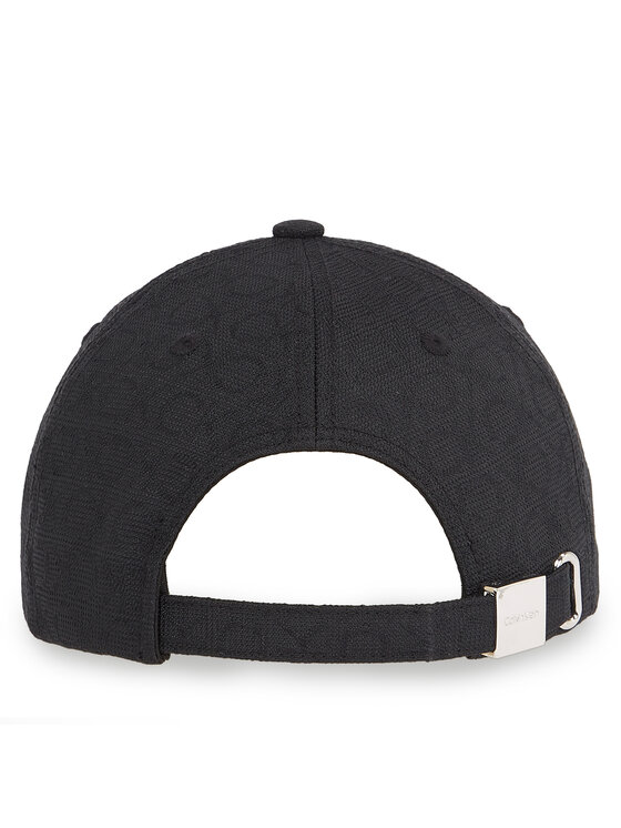Calvin Klein Calvin Klein Kepurė su snapeliu Monogram Jacquard Cap K60K612871 Juoda