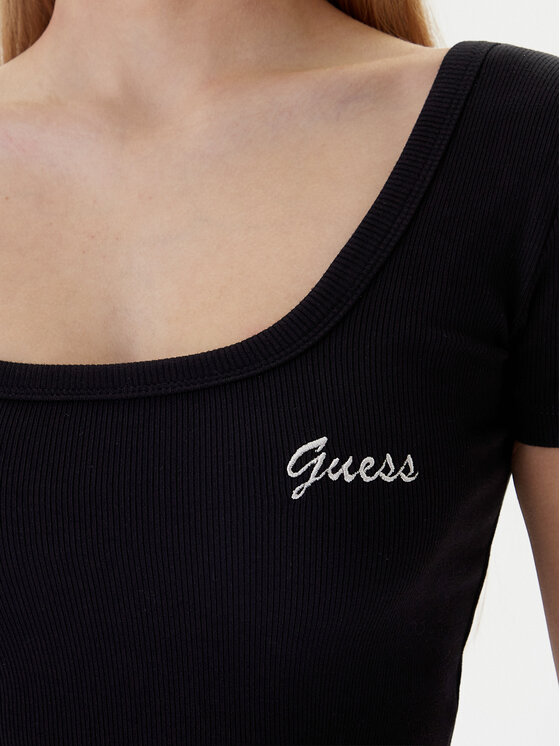 Guess Guess Tričko V6RP05 K8RT2 Čierna Regular Fit