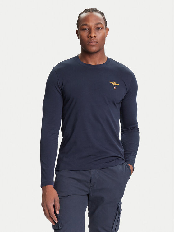 Aeronautica Militare Longsleeve 252TS2390UJ00372 Granatowy Regular Fit