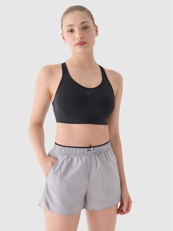 4F 4F Pantaloncini 4FWAW24TFSHF0758-25S Grigio Authentic Slim Fit