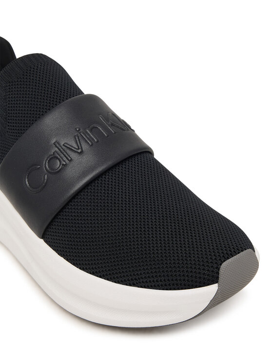 Calvin Klein Calvin Klein Sportcipők Chunky Run Slipon Knit Logo Tape HW0HW03261 Fekete