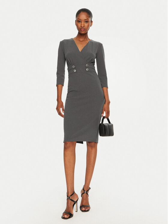 Rinascimento Rinascimento Coctailkleid CFC0119920003 Grau Regular Fit