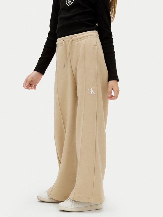 Calvin Klein Jeans Calvin Klein Jeans Pantaloni trening IG0IG02875 D Bej Wide Leg