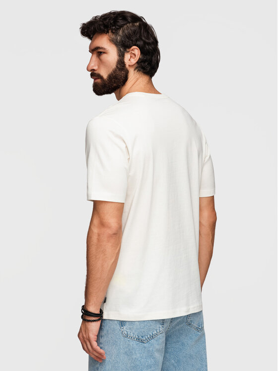 Ombre Ombre T-Shirt OM-TSPT-0286 Biały Regular Fit