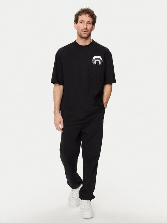 KARL LAGERFELD KARL LAGERFELD T-shirt 755099 542270 Crna Regular Fit