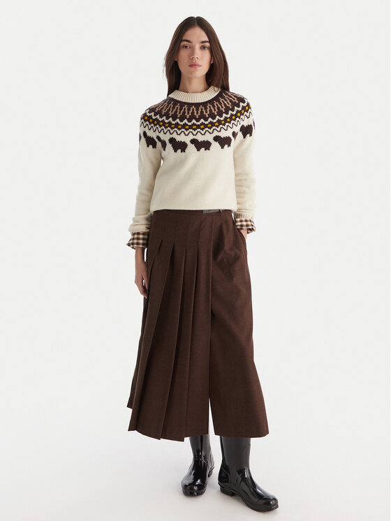 Hunter Hunter Пуловер Ashie HARW0074251 Бежов Regular Fit