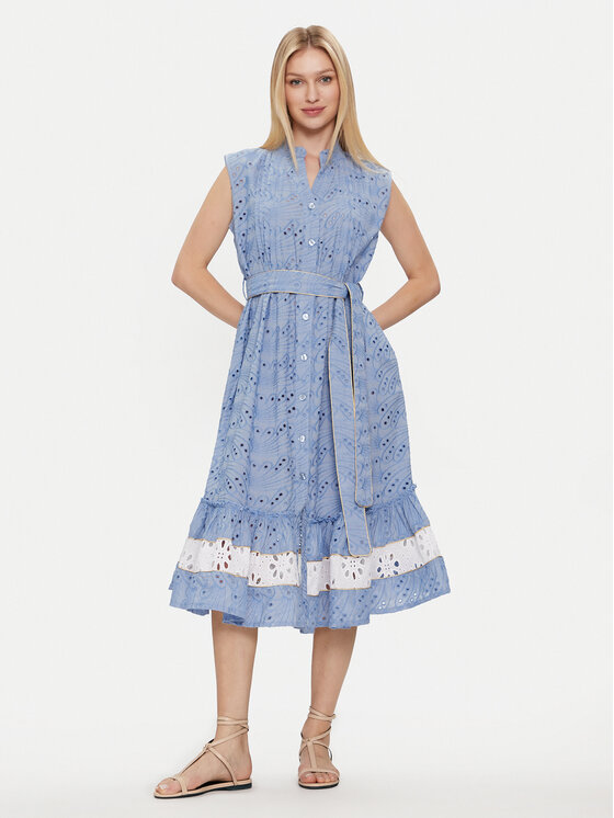 Iconique Iconique Літня сукня Iris IC24-049 Голубий Regular Fit