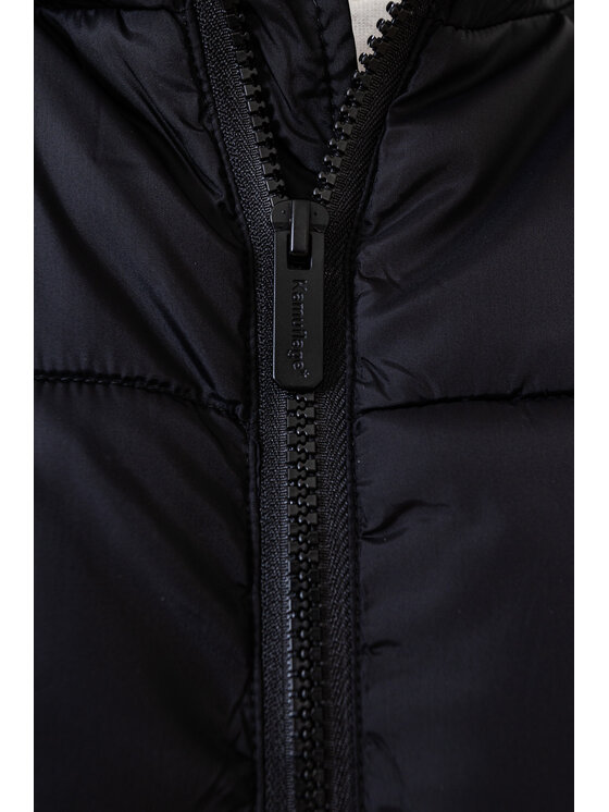Kamuflage Kamuflage Kurtka zimowa Puff Mini Logo Czarny Regular Fit
