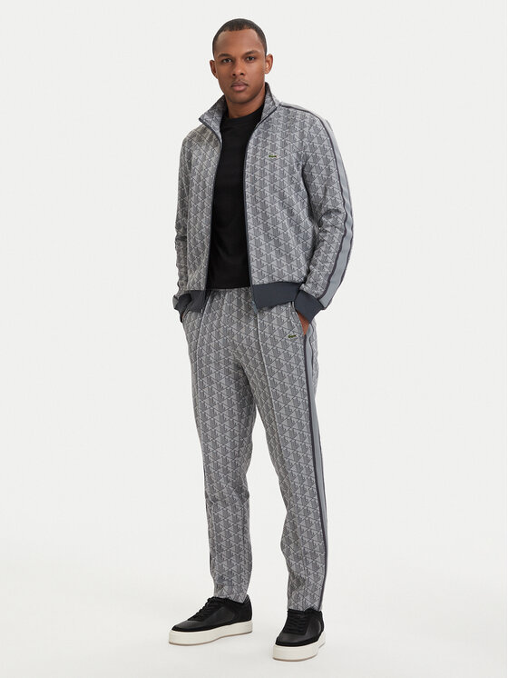 Lacoste Lacoste Pantaloni da tuta Paris Monogram XH1440 Grigio Regular Fit