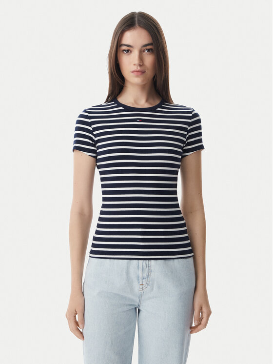 Tommy Jeans Póló DW0DW17383 Sötétkék Regular Fit