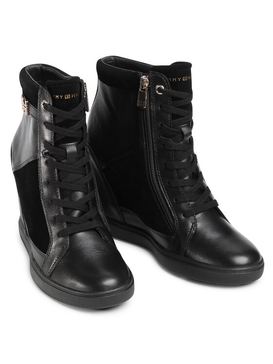 Tommy Hilfiger Sneakersy Hardware Sneaker Wedge FW0FW04303 Čierna •  Modivo.sk