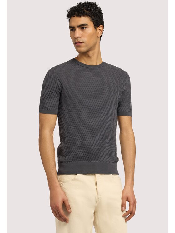 Trussardi Trussardi T-Shirt M0718000076N013 Szary Regular Fit