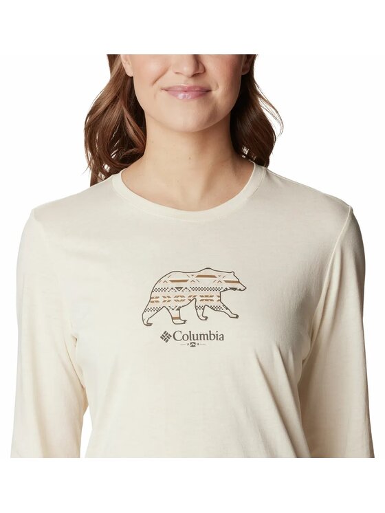 Columbia Columbia T-Shirt 196000 Beżowy Regular Fit