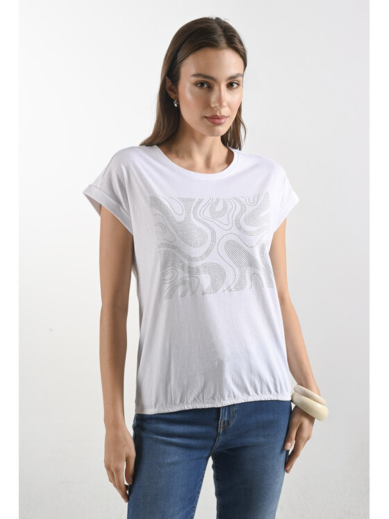Femestage Femestage T-Shirt Femestage AB BASE TSH1532-000 Bílá Regular Fit