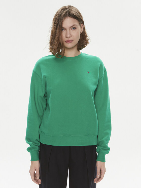 Tommy Hilfiger Tommy Hilfiger Pulóver Flag WW0WW41246 Zöld Relaxed Fit