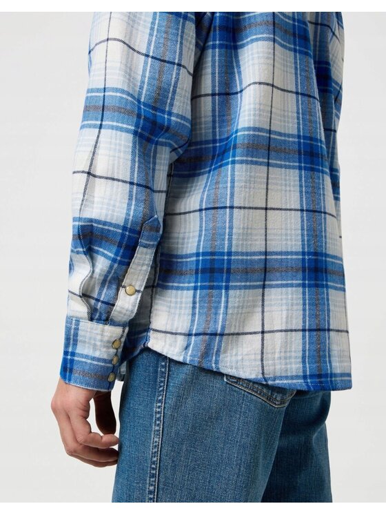 Wrangler Wrangler Koszula Western Shirt Niebieski Regular Fit