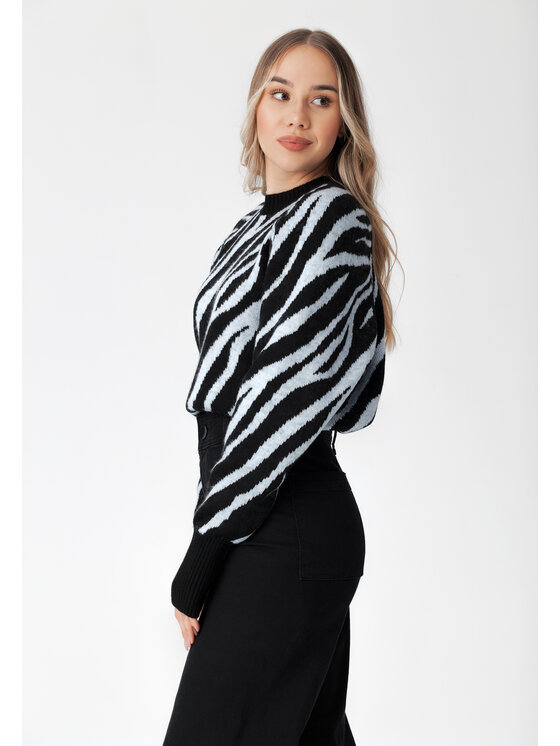 LAURELLA LAURELLA Sweter Laurella 6TU069850 Niebieski Regular Fit
