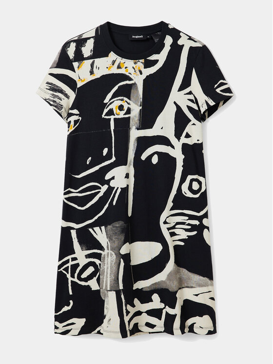 Desigual Desigual Haljina za svaki dan 23WWVK69 Crna Regular Fit