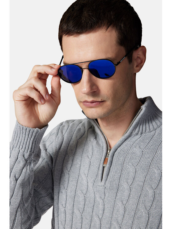 Lancerto Lancerto Sweter Ronald SW073223000089 Szary Regular Fit