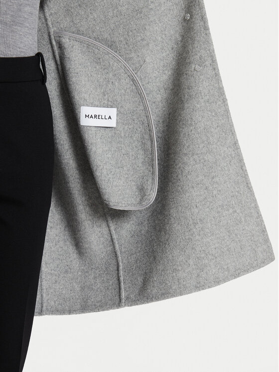 Marella Marella Wollmantel Won 2423016041 Grau Regular Fit