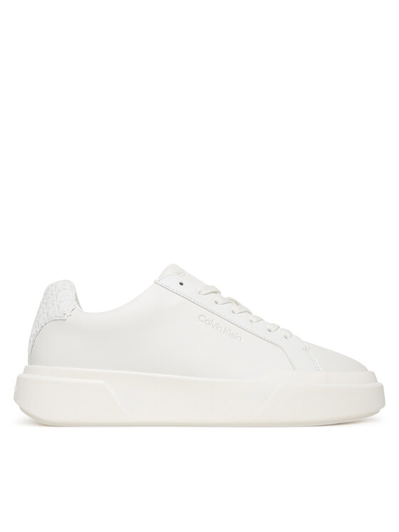 Calvin Klein Calvin Klein Sneakersy Chunky Cupsole Laceup Lth Bt Aop YW0YW02036 Biela