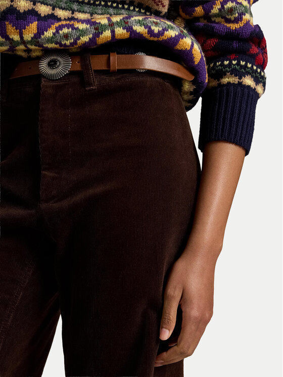 Polo Ralph Lauren Polo Ralph Lauren Spodnie materiałowe 211B17556004 Brązowy ciemny Flare Fit