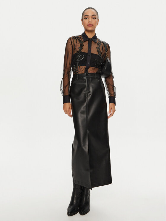 PINKO PINKO Koszula 103474 A1UW Czarny Regular Fit