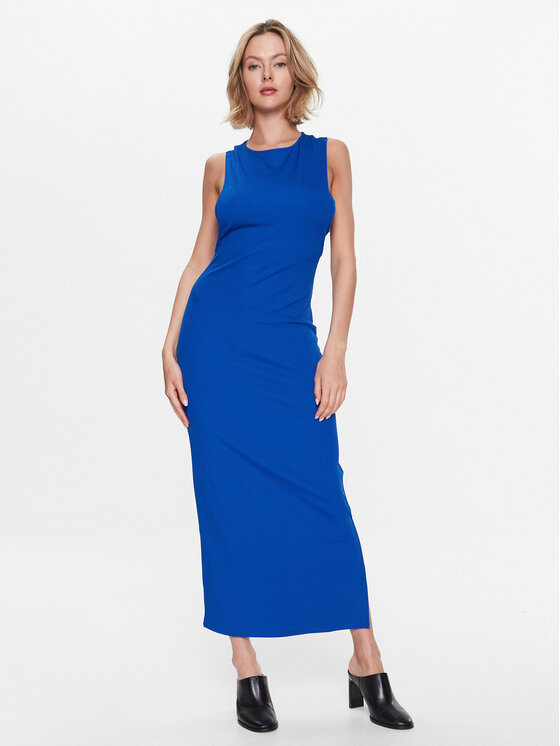 Calvin Klein Rochie de zi Q-Nova K20K205569 Albastru Slim Fit