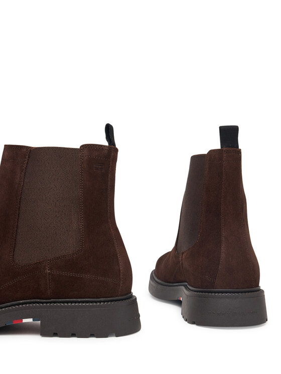 Tommy Hilfiger Tommy Hilfiger Bokacsizma Corporate Casual Suede Chelsea FM0FM05952 Barna