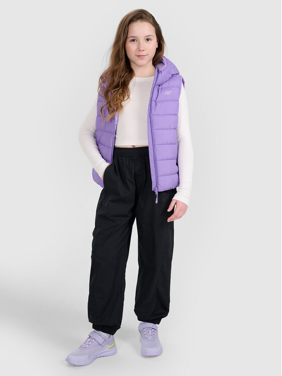 4F 4F Kamizelka OUTERWEAR Fioletowy Regular Fit