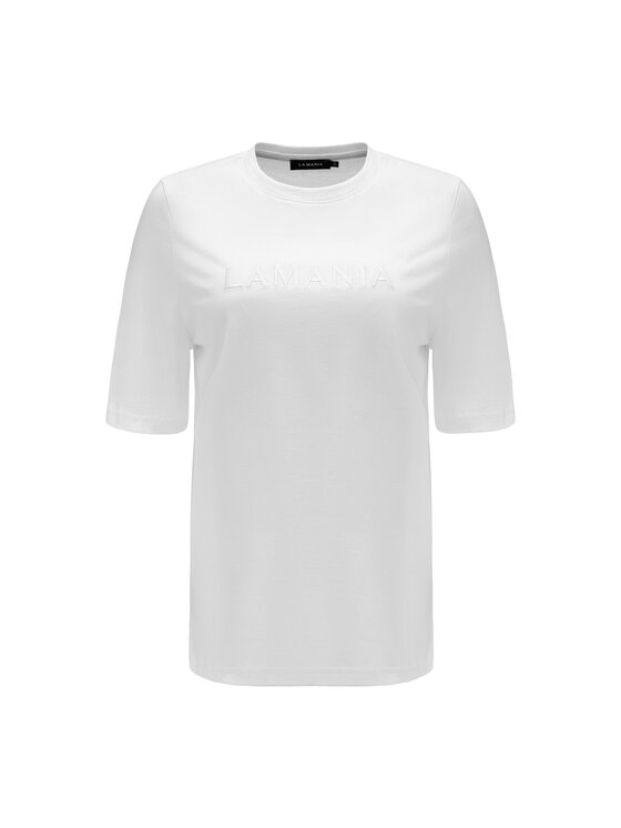 La Mania La Mania T-Shirt LUCY 2 Biały Basic Fit