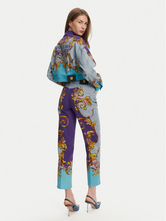 Versace Jeans Couture Versace Jeans Couture Kurtka jeansowa 78HAS4P0 Kolorowy Relaxed Fit
