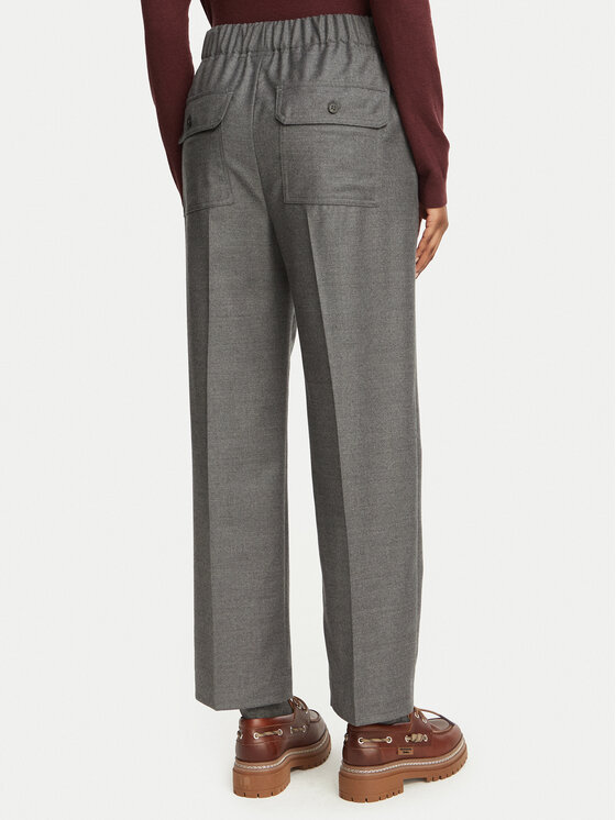 Weekend Max Mara Weekend Max Mara Medžiaginės kelnės Hateley 2625136042 Pilka Regular Fit