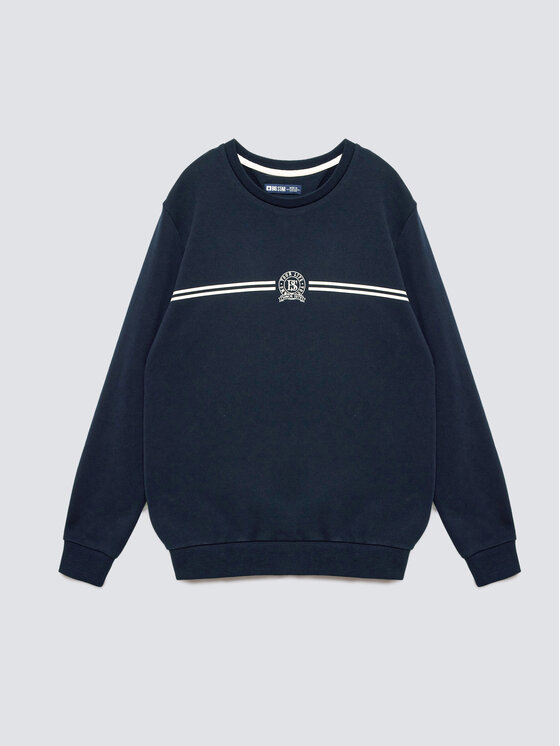 BIG STAR BIG STAR Bluza DANIEL Granatowy Basic Fit