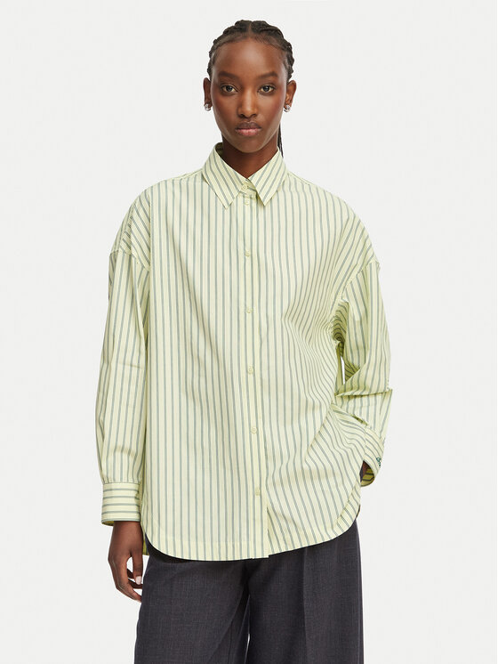 BOSS Cămașă C Bostatta 50559241 Verde deschis Oversize