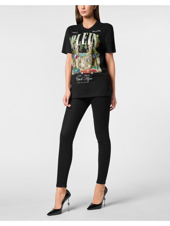 PHILIPP PLEIN PHILIPP PLEIN T-Shirt 24889 Černá Over Fit
