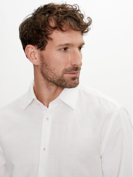 BOSS Boss Särk C-Hal-Kent-C4-232 50513661 Valge Casual Fit